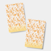 Textil-Muster mit einem lebhaften Orange und Gol Ausweis (Vorder- & Rückseite)
