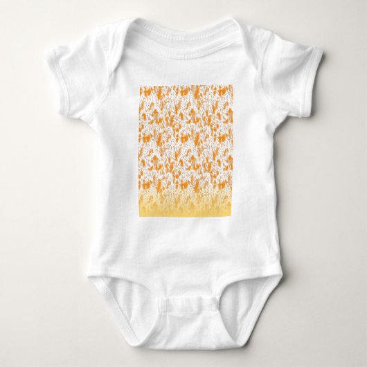 Textil-Muster mit einem lebhaften Orange und Gol Baby Strampler (Vorderseite)