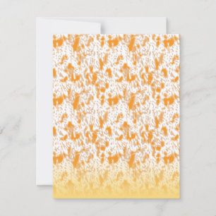 Textil-Muster mit einem lebhaften Orange und Gol Dankeskarte