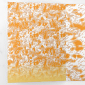 Textil-Muster mit einem lebhaften Orange und Gol Dreifach Gefaltete Einladung (Innen Erste Seite)