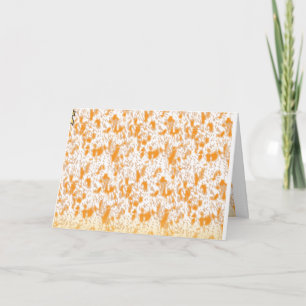 Textil-Muster mit einem lebhaften Orange und Gol Einladung