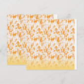 Textil-Muster mit einem lebhaften Orange und Gol Einladung (Vorne/Hinten)