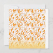Textil-Muster mit einem lebhaften Orange und Gol Einladung (Rückseite)
