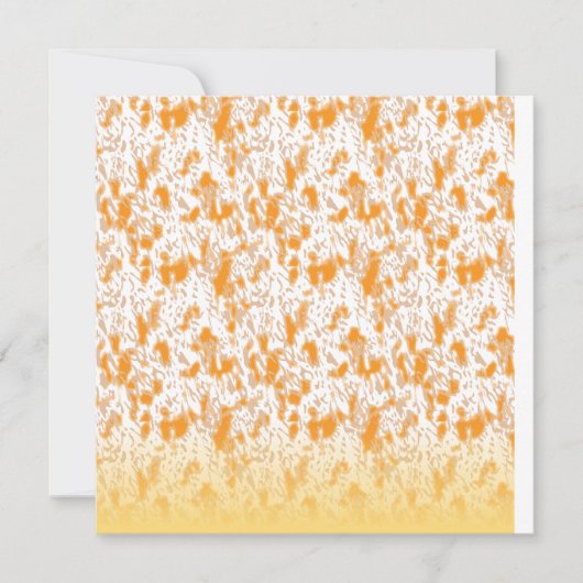 Textil-Muster mit einem lebhaften Orange und Gol Einladung (Vorderseite)