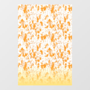 Textil-Muster mit einem lebhaften Orange und Gol Fensteraufkleber