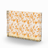 Textil-Muster mit einem lebhaften Orange und Gol Fotoblock (Rechts)