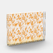 Textil-Muster mit einem lebhaften Orange und Gol Fotoblock (Links)