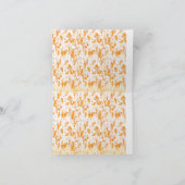 Textil-Muster mit einem lebhaften Orange und Gol Karte (Innenseite)
