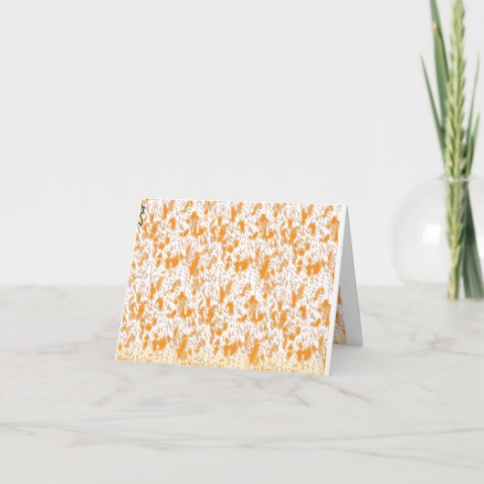 Textil-Muster mit einem lebhaften Orange und Gol Karte (Vorderseite)