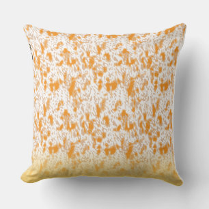 Textil-Muster mit einem lebhaften Orange und Gol Kissen