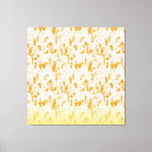 Textil-Muster mit einem lebhaften Orange und Gol Leinwanddruck