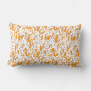 Textil-Muster mit einem lebhaften Orange und Gol Lendenkissen
