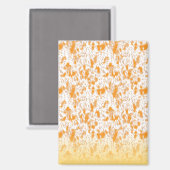 Textil-Muster mit einem lebhaften Orange und Gol Magnet (Vorderseite/Rückseite)