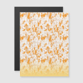 Textil-Muster mit einem lebhaften Orange und Gol Magnetkarte (Vorne/Hinten)