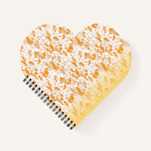 Textil-Muster mit einem lebhaften Orange und Gol Notizblock (Vorderseite)