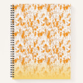 Textil-Muster mit einem lebhaften Orange und Gol Notizblock (Vorderseite)