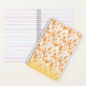 Textil-Muster mit einem lebhaften Orange und Gol Notizblock (Innen)