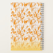 Textil-Muster mit einem lebhaften Orange und Gol Notizblock (Rückseite)