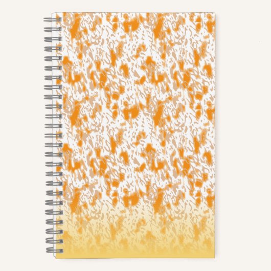 Textil-Muster mit einem lebhaften Orange und Gol Notizblock (Vorderseite)