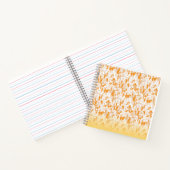 Textil-Muster mit einem lebhaften Orange und Gol Notizblock (Innenseite)