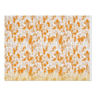 Textil-Muster mit einem lebhaften Orange und Gol Poster