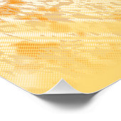Textil-Muster mit einem lebhaften Orange und Gol Poster (Ecke)