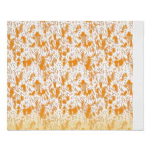 Textil-Muster mit einem lebhaften Orange und Gol Poster