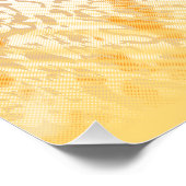 Textil-Muster mit einem lebhaften Orange und Gol Poster (Ecke)