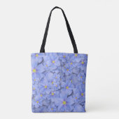 Textil nahtlos Muster mit blauen Blumen. Dekoratio Tasche (Rückseite)