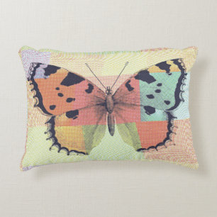Textil Patchwork Butterfly Print Dekokissen