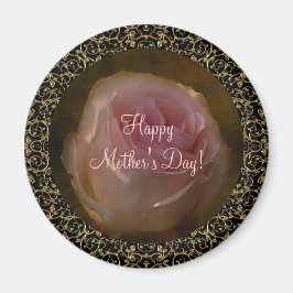 Textil Pink Rose Magnet
