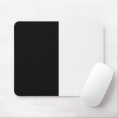 Textil Schlicht Schwarz und Weiß Mousepad (Mit Mouse)