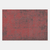 Textil Vintag Red Black Decoupage Grunge Geschenkpapier Set (Vorderseite 2)
