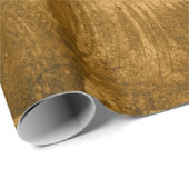 Textil Vintag Rustikal Gold Brown Grunge Muster Geschenkpapier (Rolleneckpunkt)