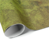 Textil Vintag rustikal grün braun Grunge Muster Geschenkpapier (Rolleneckpunkt)