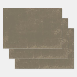 Textil Vintage rustikale Land Olive Green Grunge Geschenkpapier Set