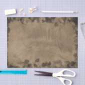 Textil Vintage rustikale Sepia Blumenmuster Design Seidenpapier (Handwerk)