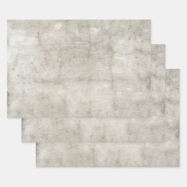 Textil Vintage Rustikale Sepia Gray Grunge Geschenkpapier Set