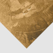 Textil-Vintages Rustikales Gold-Brawn-Grunge-Muste Seidenpapier (Ausschnitt)