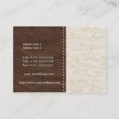 Textilbeschaffenheits-Visitenkarte Visitenkarte (Rückseite)