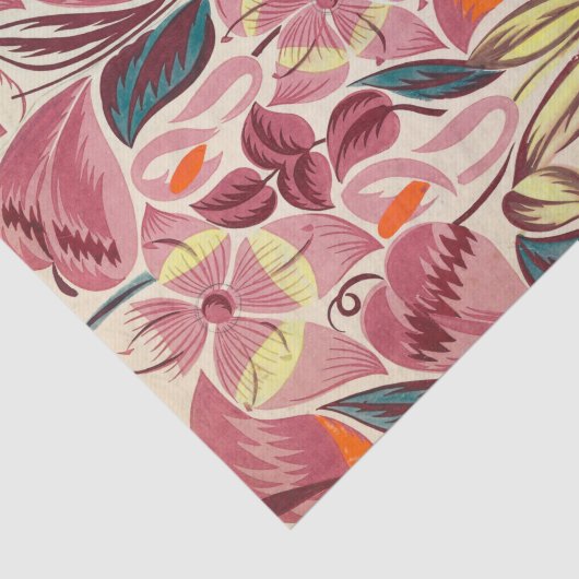 Textildesign Tropische Blume von Anonymous Seidenpapier (Ausschnitt)