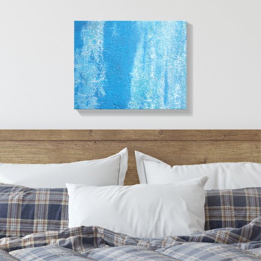 Textile Abstrakte Blues Leinwanddruck (Insitu (Schlafzimmer))
