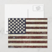 Textile amerikanische Flagge Postkarte (Vorne/Hinten)