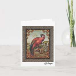 Textile Art Bird Notecard Karte