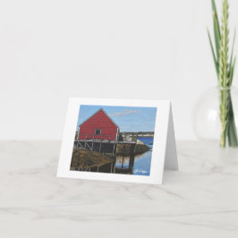 Textile Art Boat Notecard Karte