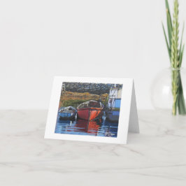 Textile Art Boat Notecard Karte