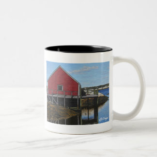 Textile Art Boathouse Kaffee Tasse