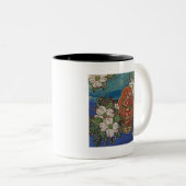 Textile Art Floral Coffee Tasse (VorderseiteRechts)