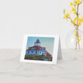 Textile Art Lighthouse Notecard Karte (Gelbe Blume)