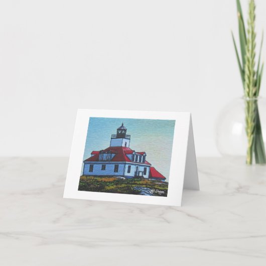 Textile Art Lighthouse Notecard Karte (Vorderseite)